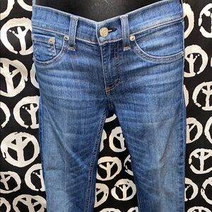 RAG & BONE CAPRI BLUE DENIM JEANS SZ 24 Classic Blue Denim Women's Jeans